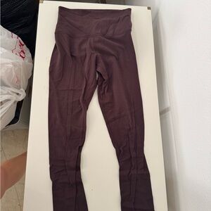 Purple/Brown Lululemon High-Waisted Leggings